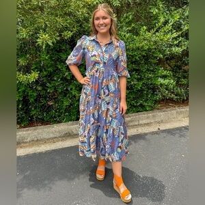 TCEC M Tulum Midi Dress NWOT